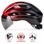 Magnetic Suction Goggles Unisex Mountain Highway Color Changing Cycling Bicycle Helmet Lootquake LLC