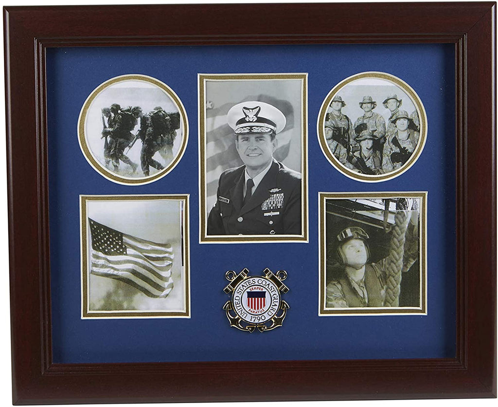 The Military Gift  Store US Coast Guard Medallion 5 Picture Collage Frame. The Military Gift Store