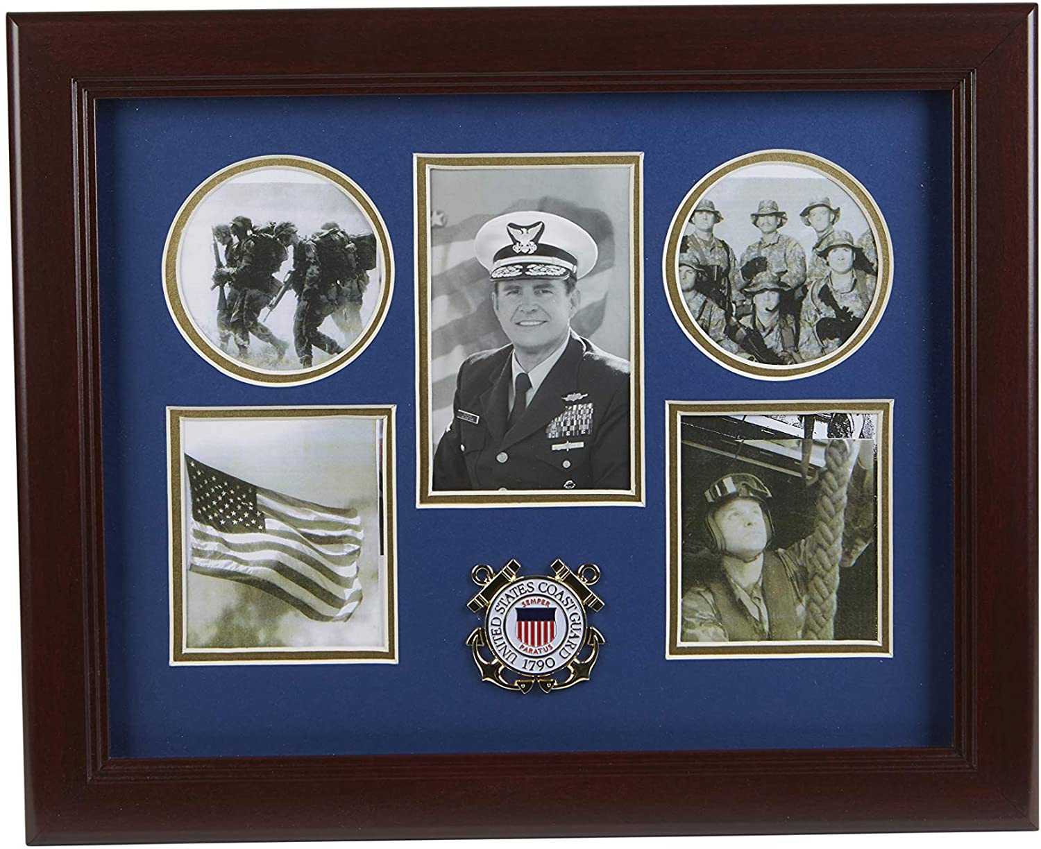 The Military Gift  Store US Coast Guard Medallion 5 Picture Collage Frame. The Military Gift Store