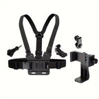 Mobile Phone Holder Chest Belt Mount Strap Support For 360 Rotaion Action Camera Shooting Stable Triangle Design Phone Bracket Lootquake LLC