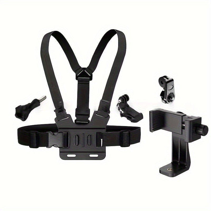 Mobile Phone Holder Chest Belt Mount Strap Support For 360 Rotaion Action Camera Shooting Stable Triangle Design Phone Bracket Lootquake LLC