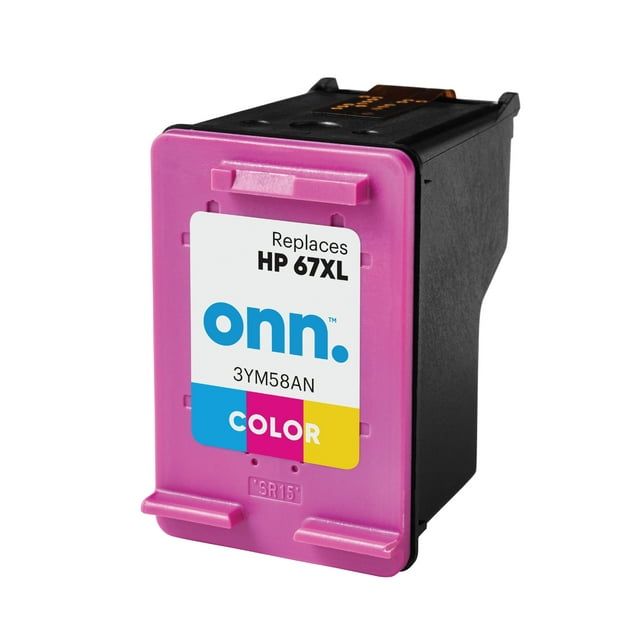 onn. Remanufactured 67XL HP High Yield Ink Cartridge, Tri-Color