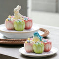 Pastel Easter Tidbit Dish Dolomite Bunny Or Bird 7in Spring Table Decor BandsCo Straps