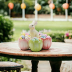 Pastel Easter Tidbit Dish Dolomite Bunny Or Bird 7in Spring Table Decor BandsCo Straps