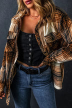 Multicolor Plaid Print Flap Pocket Shacket – Femstylo