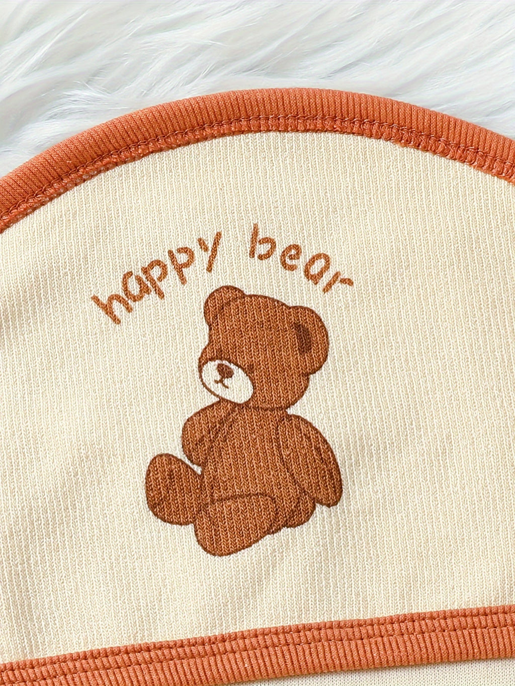 Baby Girl Romper Cute Bear Print Outfits, One-piece Romper + Hat + Baby Bib + Baby Blanket Four-piece Indoor And Outdoor Set Lootquake LLC