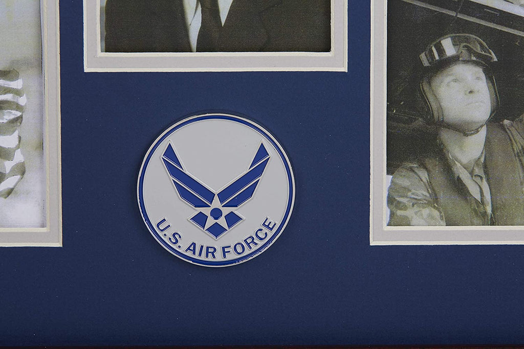 The Military Gift  Store Products Frame Aim High Air Force Medallion 5 Picture Collage Frame. The Military Gift Store
