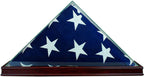 Perfect Cases All Glass Flag Display Case for 9.5' X 5' Flag with Engraving (Black). The Military Gift Store
