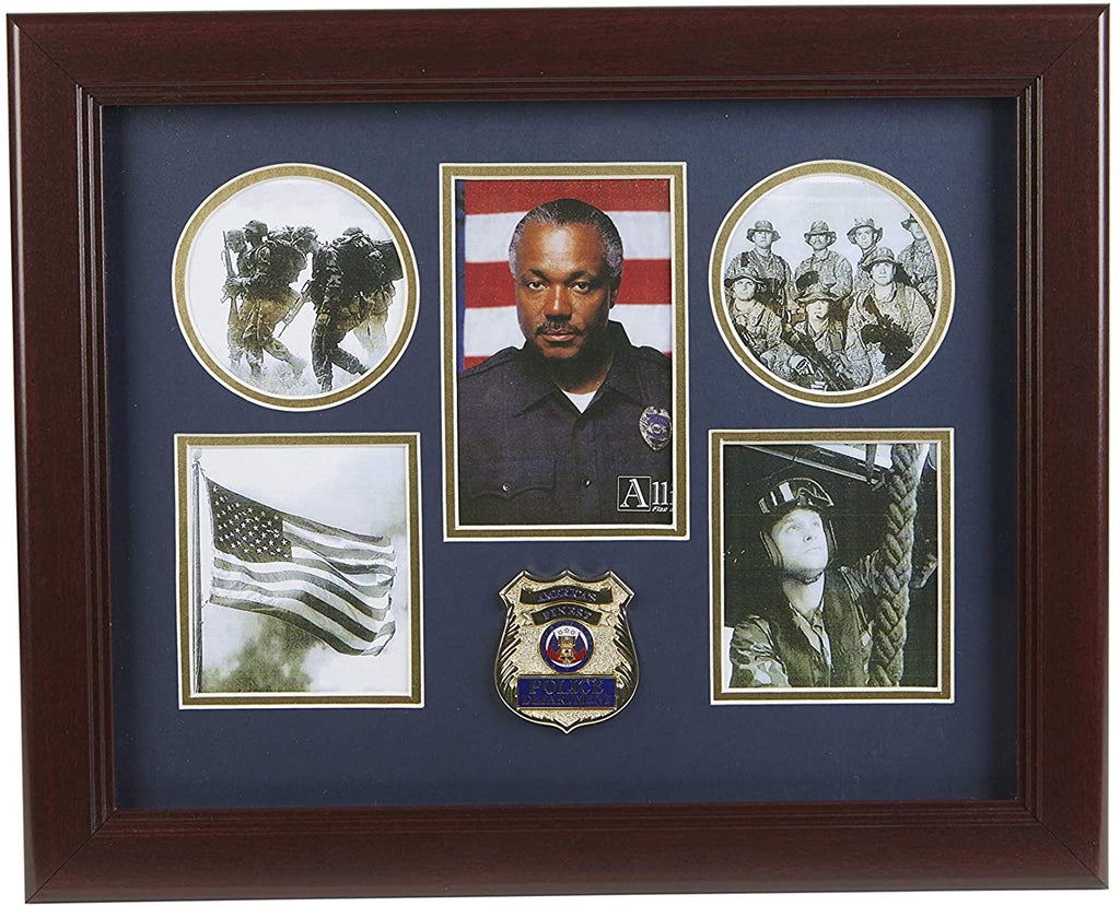 The Military Gift Store Frame Police Department Medallion 5-Picture Collage Frame. The Military Gift Store