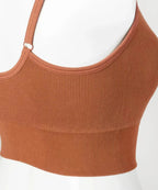 Isadora Paccini Ribbed Crop Top - Sleeveless Scoop Neck - SJB-DIAMOND ELITES