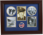 The Military Gift  Store Products Frame American Flag Medallion 5-Picture Collage Frame. The Military Gift Store