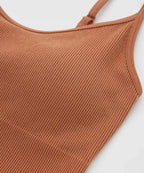 Isadora Paccini Ribbed Crop Top - Sleeveless Scoop Neck - SJB-DIAMOND ELITES