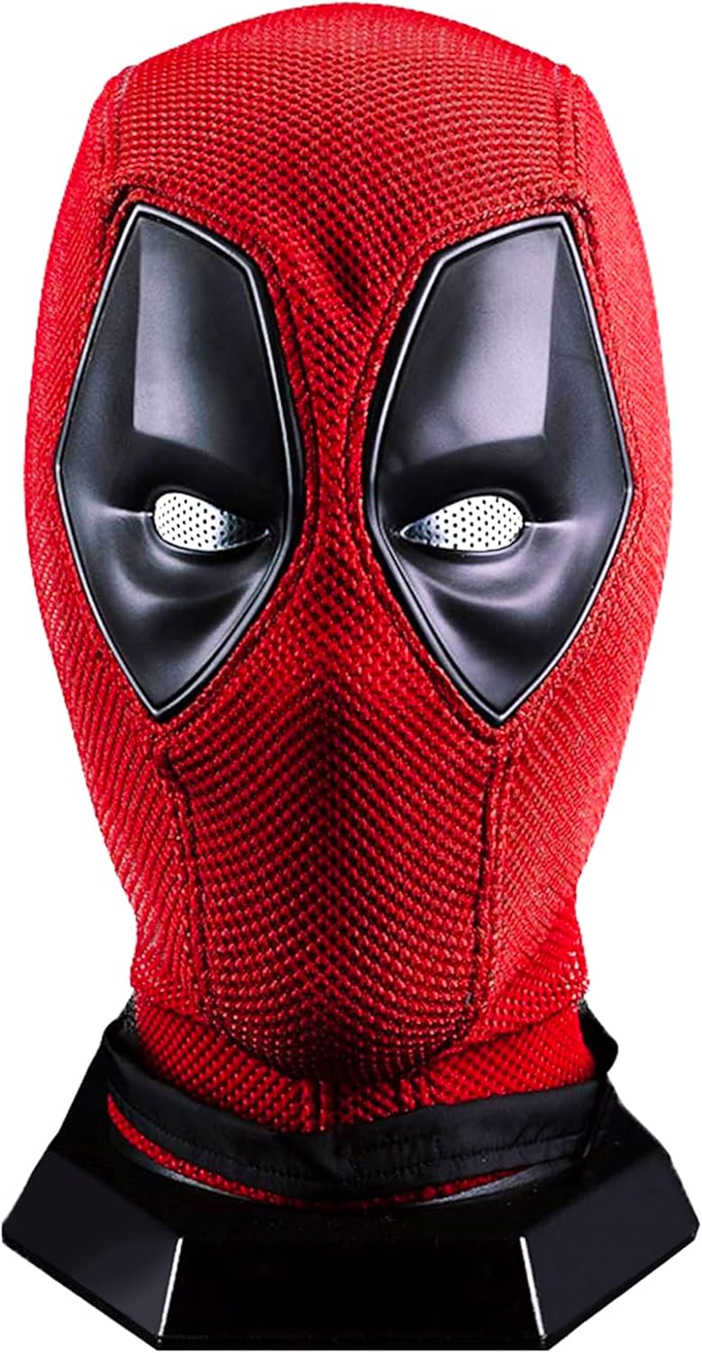 Superhero Wade Wilson Costume Halloween Red Helmet Mask Knitted Deadpool - SJB-DIAMOND ELITES