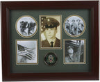The Military Gift  Store Army Medallion 5 Picture Collage Frame with Stars. The Military Gift Store
