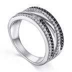 Women's Fashion Wide Cross Ring In Sterling Silver Pi-Mart