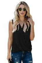 V Neck Draped Tank Top - SJB-DIAMOND ELITES