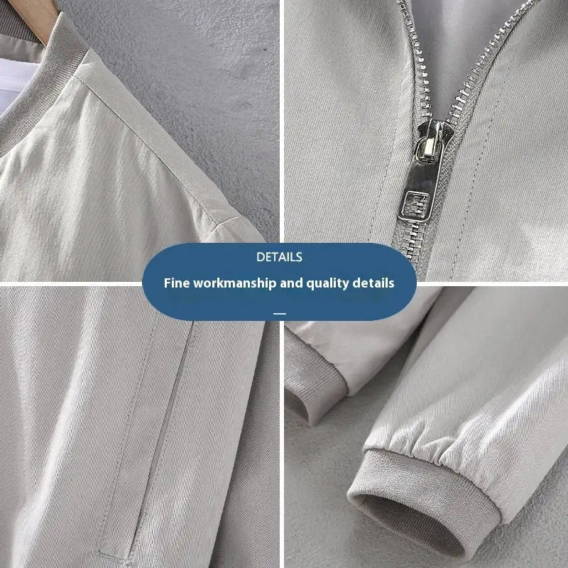 Solid Color Simple Jacket Men's Autumn Lightweight