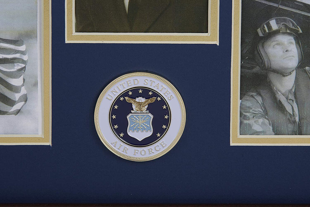 The military gift  store Frame US Air Force Medallion 5 Picture Collage Frame. The Military Gift Store