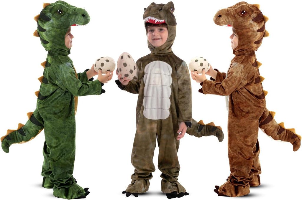 Realistic T-rex Costume Outfit Dinosaur Jumpsuit with Egg for Kids Toddler Halloween Dress-up Party - SJB-DIAMOND ELITES