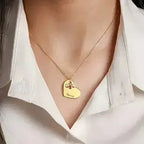 Family Birthstone Necklace, Grandma Gift Birthstone, Heart Necklace