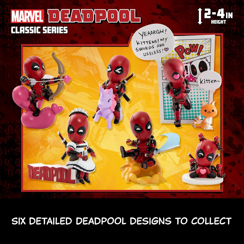 Halloween Deadpool Classic Series Hero Box - Blind Box, 2" to 4" Collectible Toy Figurines, Marvel Superhero Movie Inspired Toy Figure Set, Fun Gifts for Adults, Boys, Girls, and Kids Ages 14+, Single Box - SJB-DIAMOND ELITES