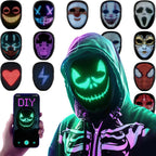 Halloween LED Mask with Programmable App & Gesture Sensing, DIY Unisex LED Lighted Face Transforming Mask, Perfect Gift for Halloween Costume Cosplay,Masquerade - SJB-DIAMOND ELITES