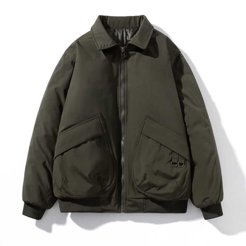 Men's Bomber Jacket Thickened Baseball Cotton Coat Pi-Mart