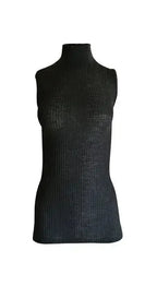 EGI Exclusive Collections Merino Wool Blend Mock Neck Sleeveless Top. - SJB-DIAMOND ELITES