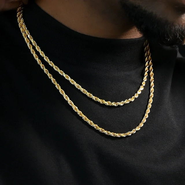 Twisted Rope Links Collar Necklace Pi-Mart