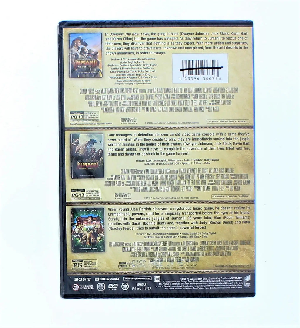 Jumanji: 3-Movie Collection: Jumanji / Jumanji: Welcome to the Jungle
