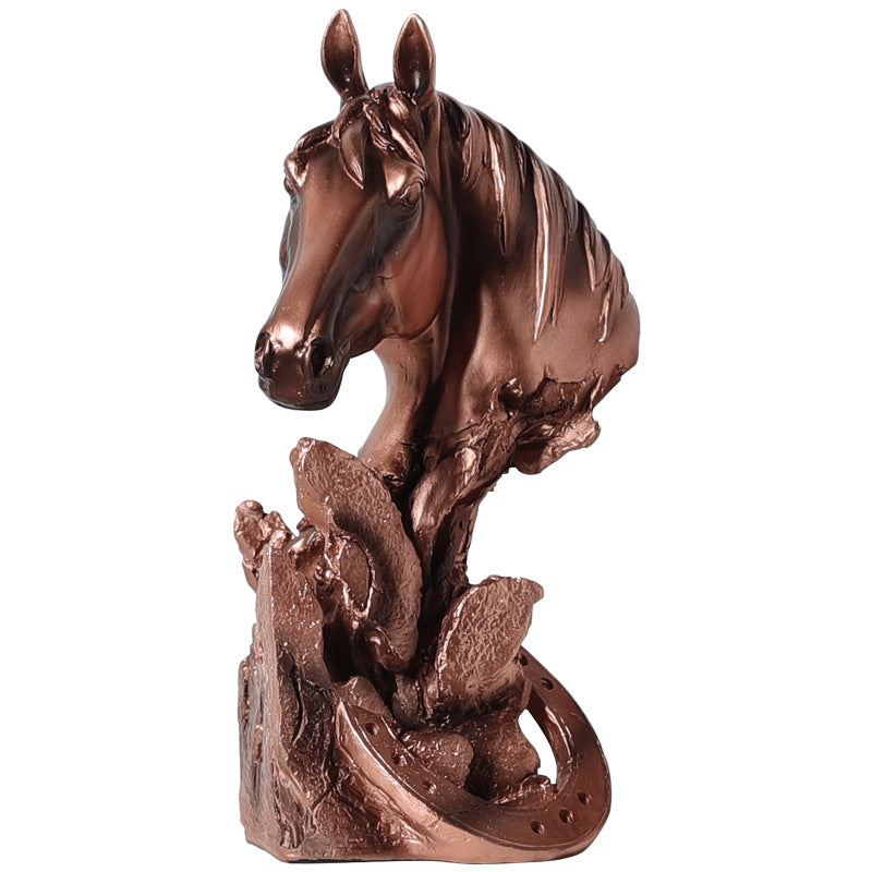 War Horse Bronze Horse Head Power Horse Resin Crafts Lootquake LLC