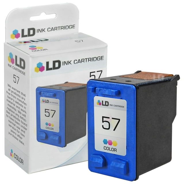 Remanufactured Hewlett Packard HP C6656AN (HP 56) and C6657AN (HP 57) Set of 2 Ink Cartridges: Includes 1 Black and 1 Color Cartridge