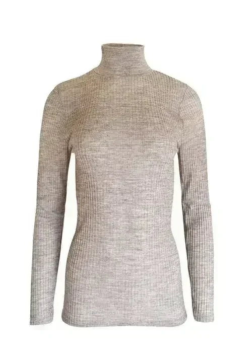 EGI Exclusive Collections Merino Wool Blend Mock Neck Top with Long - SJB-DIAMOND ELITES