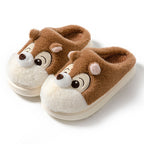Cute Squirrel Home Decor Slippers Home Warm Pi-Mart