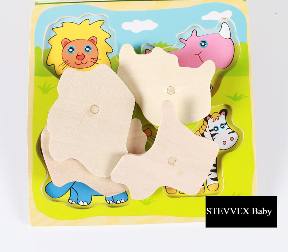 New Hand Grab Board Wooden Puzzle Toys for Children Cartoon Animal Fruit  Kids Baby Early Educational Learning Toy - SJB-DIAMOND ELITES