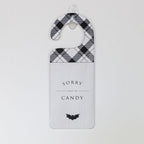 Halloween Double-Sided Door Hanger Spooky Cute Door Knob Sign 5x11.5 Black White BandsCo Straps