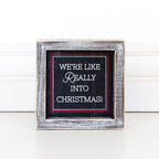 Black Chalkboard Style Wooden Christmas Sign Rustic Framed Holiday Wall Decor Set Of 4