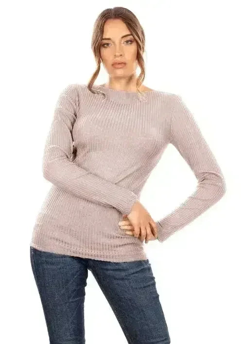 EGI Exclusive Collections Merino Wool Blend Boat Neck Top with Long - SJB-DIAMOND ELITES