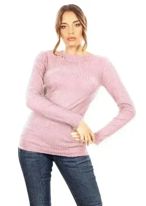 EGI Exclusive Collections Merino Wool Blend Boat Neck Top with Long - SJB-DIAMOND ELITES