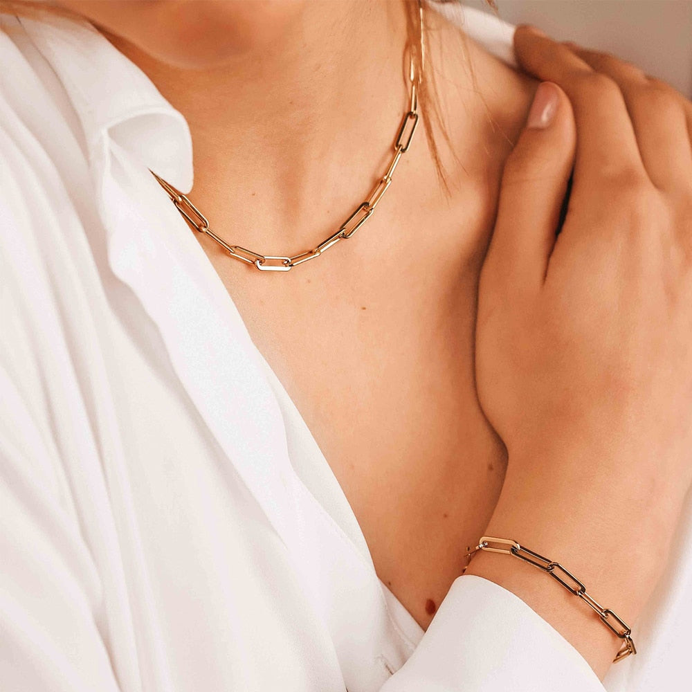 Paperclip Stainless Steel Necklace Pi-Mart