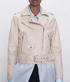 Women's Motorcycle Leather Jackets Autumn New Pi-Mart