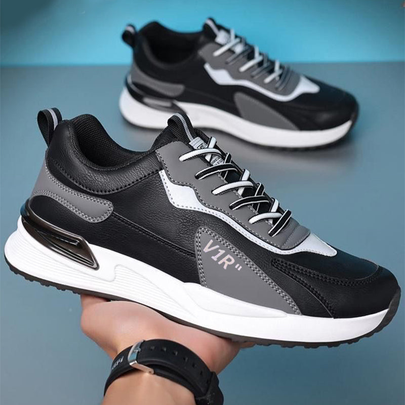 Casual Men's Shoes Soft Sole Color-block Lace-up Sneakers Versatile Trendy Running Sports Shoes Pi-Mart