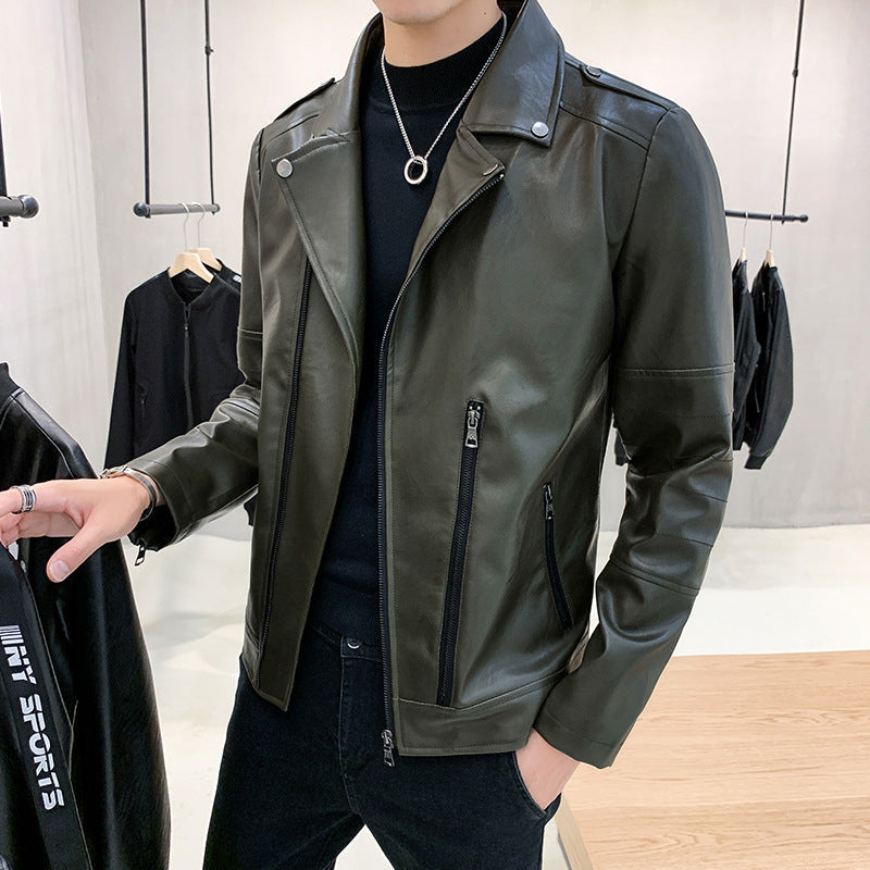 Mid-length leather jacket Pi-Mart