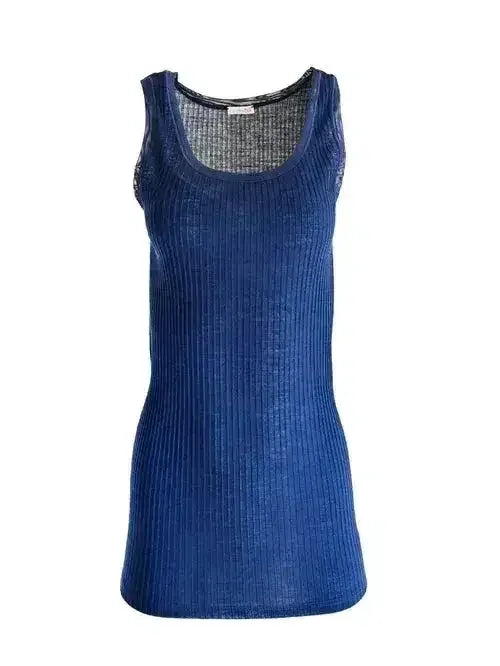 EGI Exclusive Collections Merino Wool Blend Tank Top with Tulle Trim. - SJB-DIAMOND ELITES