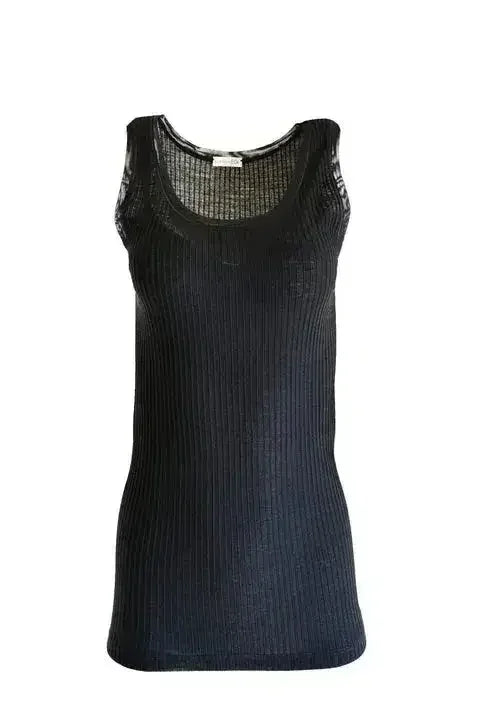 EGI Exclusive Collections Merino Wool Blend Tank Top with Tulle Trim. - SJB-DIAMOND ELITES