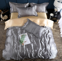 Bed Sheet Quilt Cover Naked Sleep Cool Silk Single Three Piece Set Pi-Mart