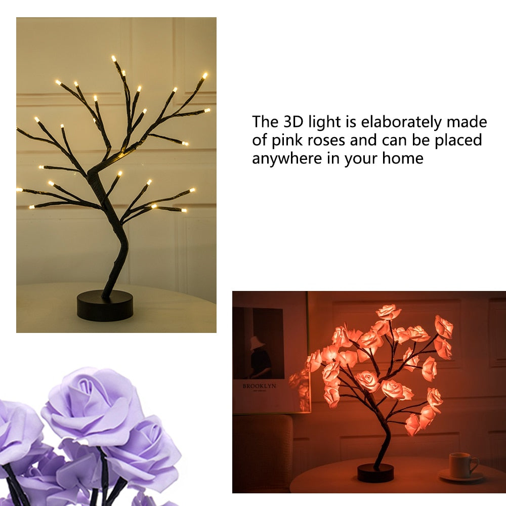 LED Rose Flower Table Lamp - SJB-DIAMOND ELITES