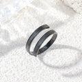 Design Titanium Steel Cross Open Adjustable Ring Lootquake LLC