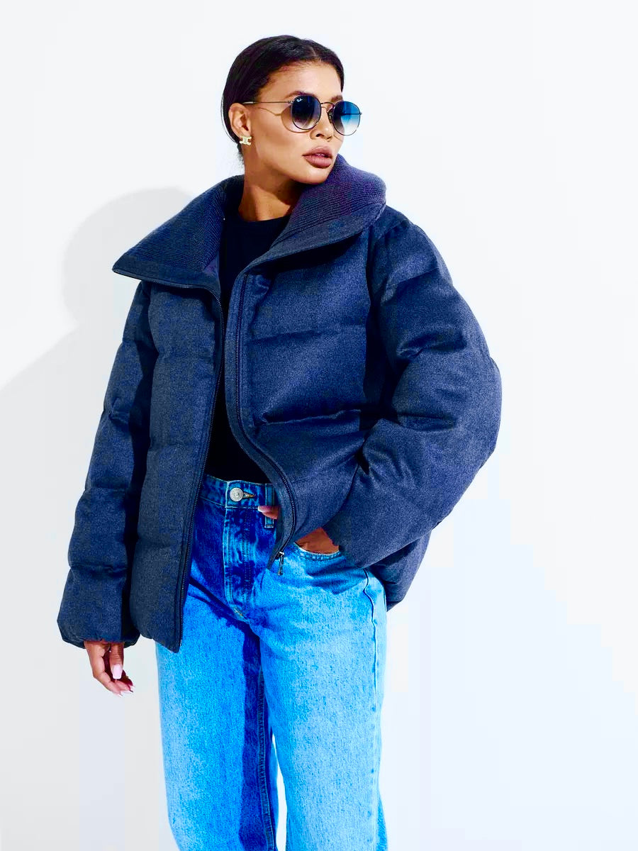 Australian Wool Silk Blend Down Fill Coat - SJB-DIAMOND ELITES