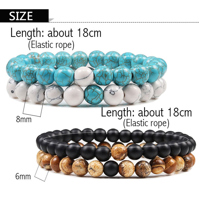 Tiger Eye Beaded Couples Bracelets - SJB-DIAMOND ELITES